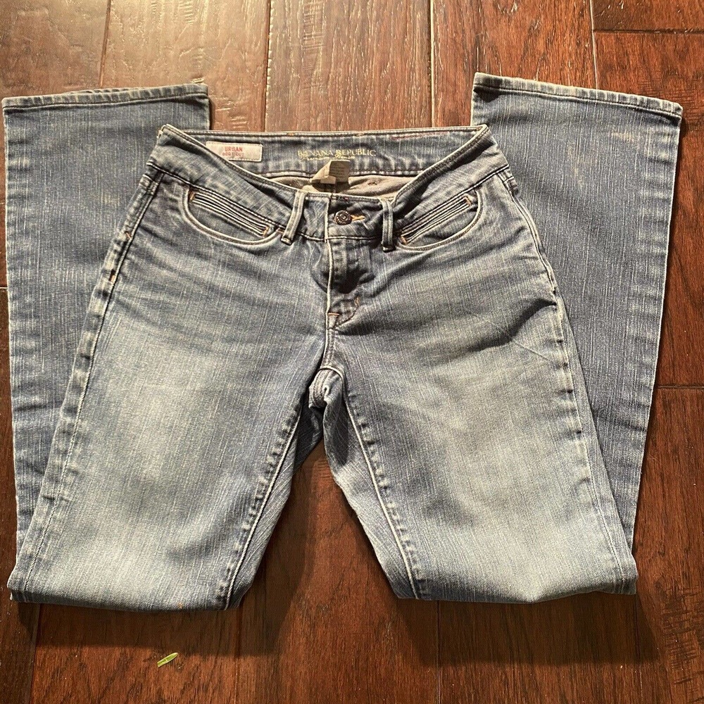 Banana Republic Urban Bootcut Womens Size 2 Dark Wash Denim Blue Jeans